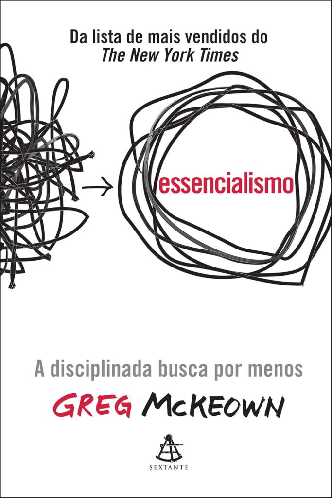 Montagem com as capas dos 5 melhores livros para homens: O Obstáculo é o Caminho, Essencialismo, Como Fazer Amigos, CNV e As 5 Linguagens do Amor.