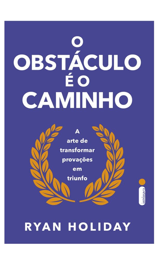 Montagem com as capas dos 5 melhores livros para homens: O Obstáculo é o Caminho, Essencialismo, Como Fazer Amigos, CNV e As 5 Linguagens do Amor.